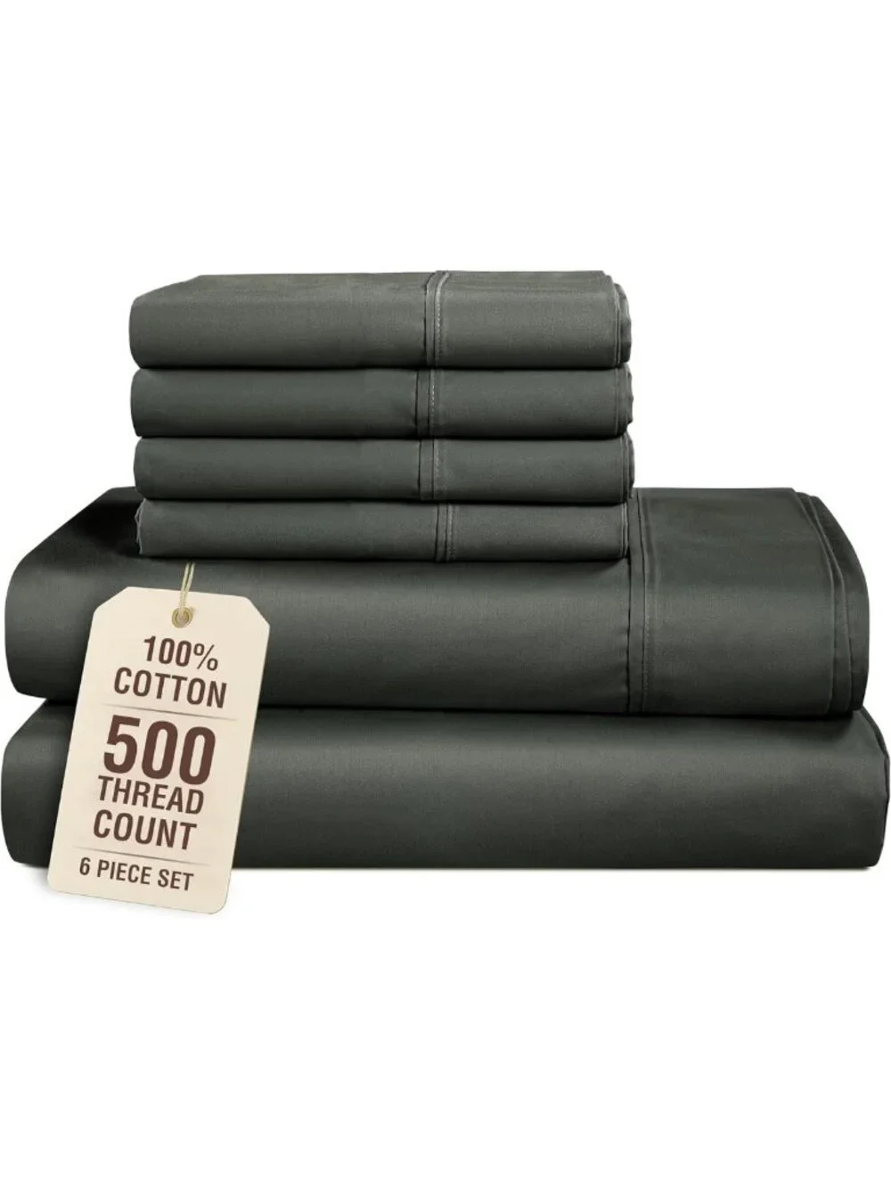Silky Sateen Queen Size Sheet Set, 500 Thread Count, Deep Pocket, Soft & Cozy